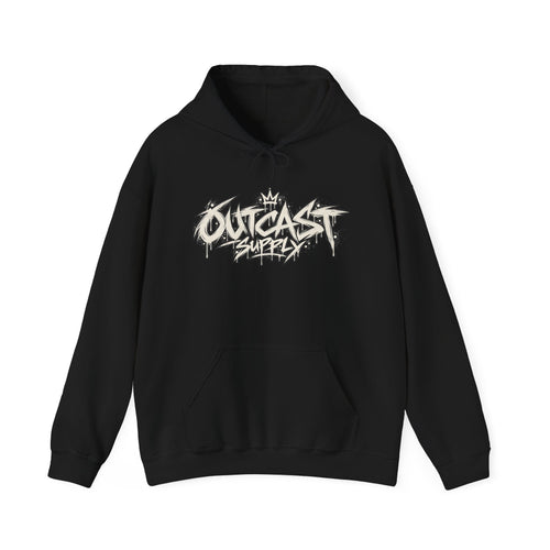 Outcast Street Graffiti Hoodie — Urban Graphic Pullover