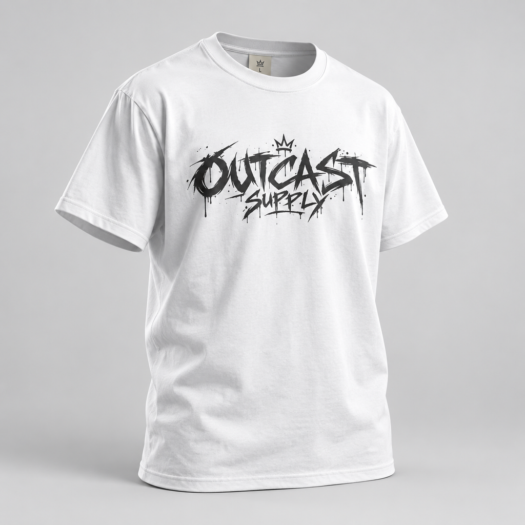 Outcast Supply Graphic T-Shirt — Buddha Streetwear Tee with Back Art