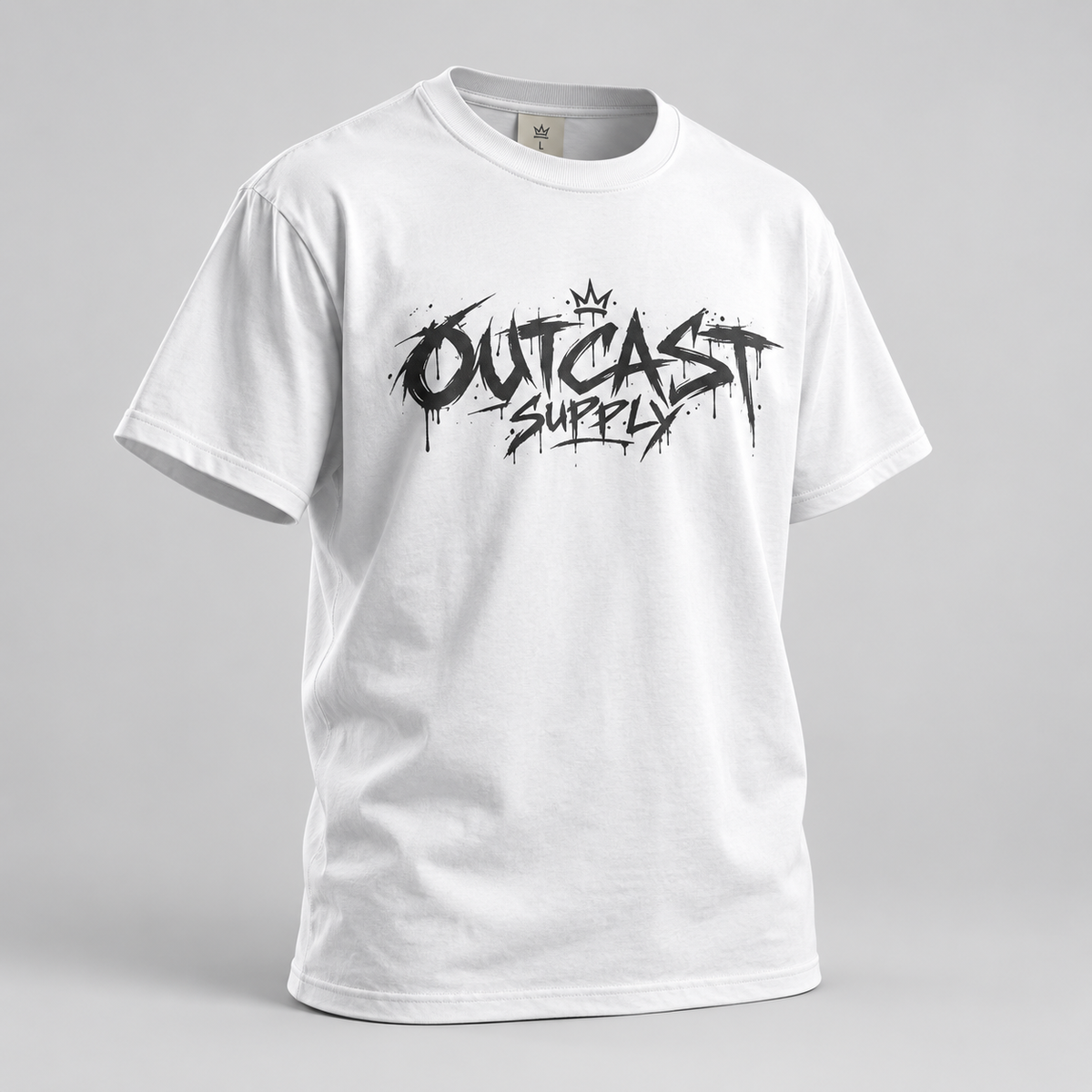 Outcast Supply Graphic T-Shirt — Buddha Streetwear Tee with Back Art