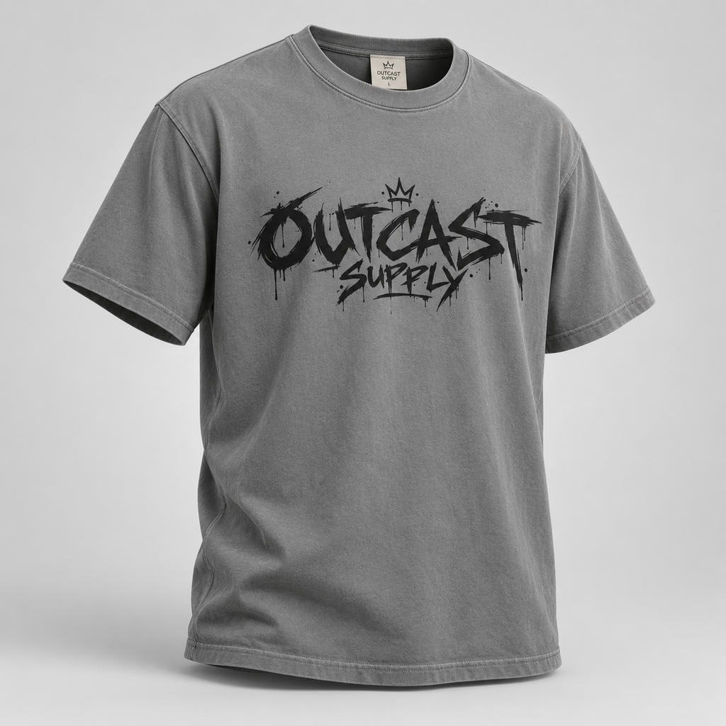Outcast Supply Graphic T-Shirt — Buddha Streetwear Tee with Back Art