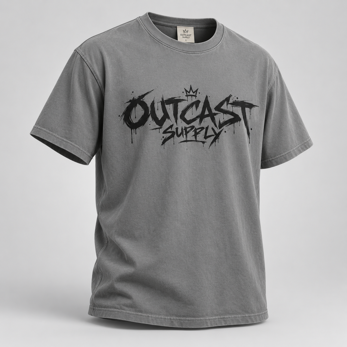 Outcast Supply Graphic T-Shirt — Buddha Streetwear Tee with Back Art