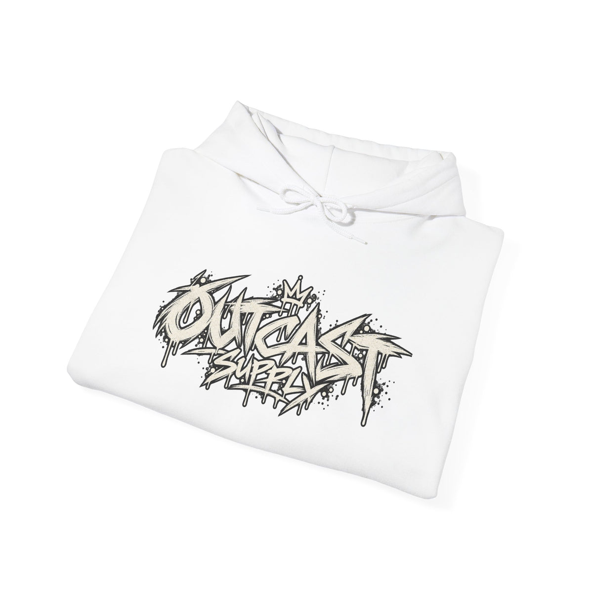 Outcast Street Graffiti Hoodie — Urban Graphic Pullover