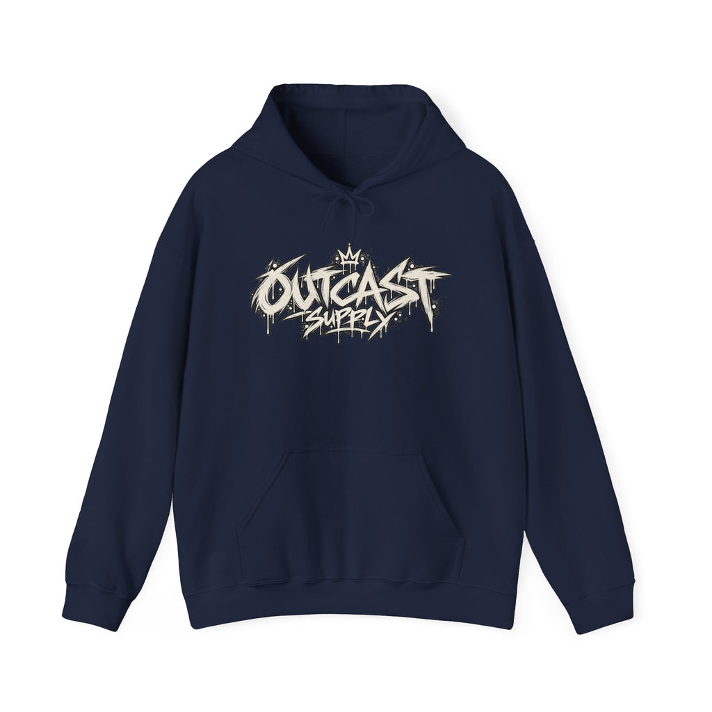 Outcast Street Graffiti Hoodie — Urban Graphic Pullover